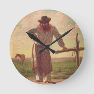 131-0059257 Dämmerung Runde Wanduhr