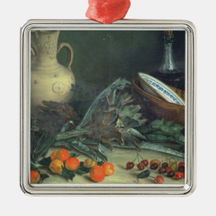 131-0059642 Stillleben mit Obst und Gemüse Silbernes Ornament