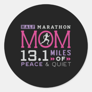 131 Halbmarathon-Mama: Mommy Runner Runder Aufkleber