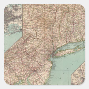 13233 Masse, Anschl., RI, NJ, Del, Md Quadratischer Aufkleber
