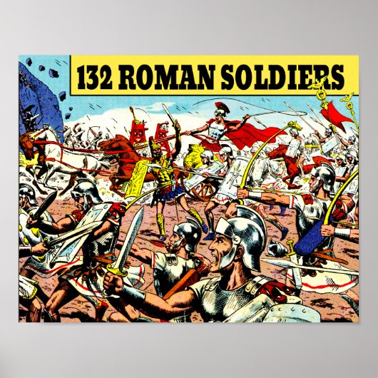 "132 römische Soldaten" restauriertes Vintage Post Poster (Vorne)