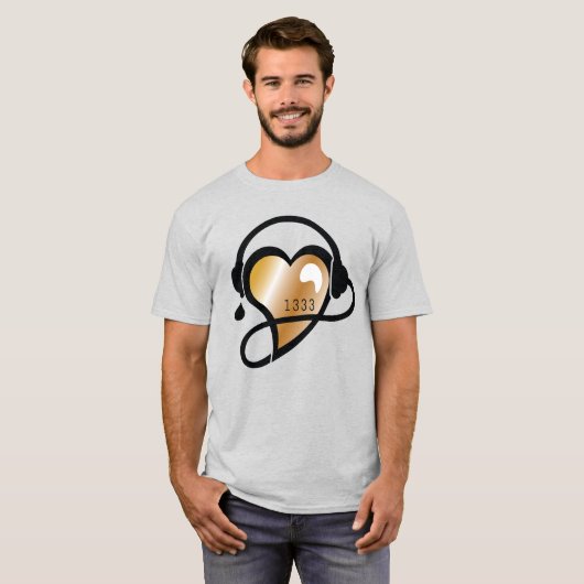 1333 Briefmarke Design T-Shirt (Vorne ganz)