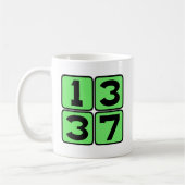 1337 Leet Leetspeak Eleet Internet Meme Slang Kaffeetasse (Links)
