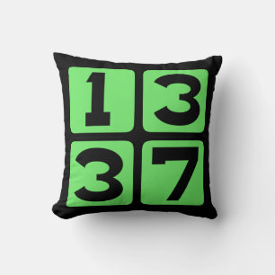 1337 Leet Leetspeak Eleet Internet Meme Slang Kissen