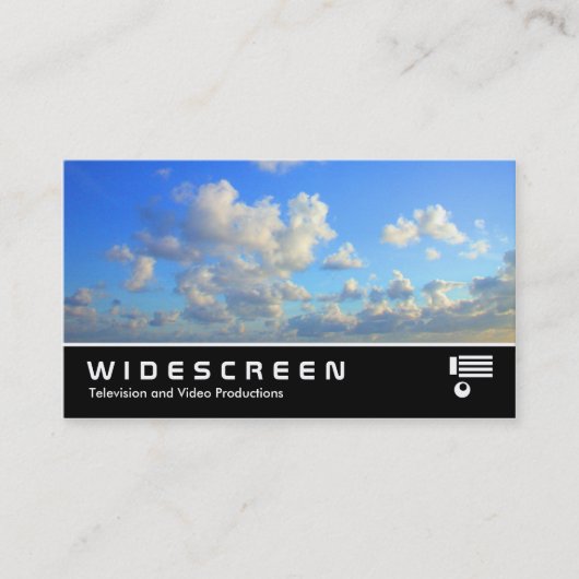 133 Wolken mit großem Bildschirm Visitenkarte (Vorderseite)