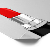 13479 RED LIPSTICK MAKEUP SCHÖNHEIT FASHION STILE  POSTER (Ecke)