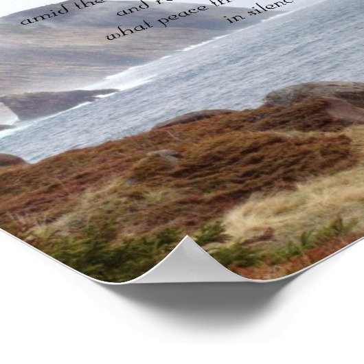 134, Gehen Sie ruhig inmitten des Lärms und der Ei Poster (Ecke)