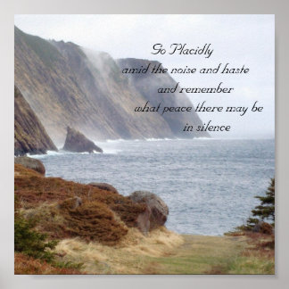 134, Gehen Sie ruhig inmitten des Lärms und der Ei Poster