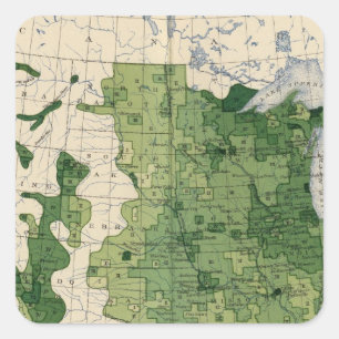 134 Qualitätserzeugnisse 1900 Quadratischer Aufkleber