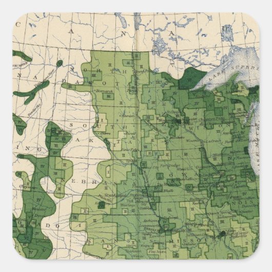 134 Qualitätserzeugnisse 1900 Quadratischer Aufkleber (Vorderseite)