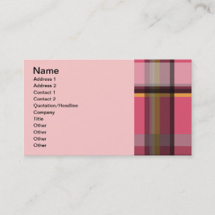 135 KARIERTE PATTERN-GRAFISCHE RÜCKGRENZEN VISITENKARTE