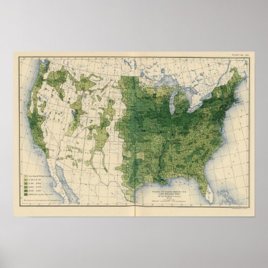 135 landwirtschaftliche Nutzerzeugnisse 1900 Poster (Vorne)