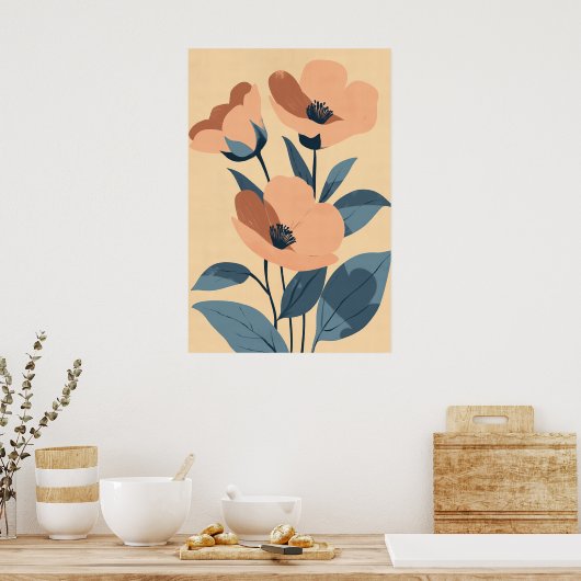 1369 Floral Poster (Küche)