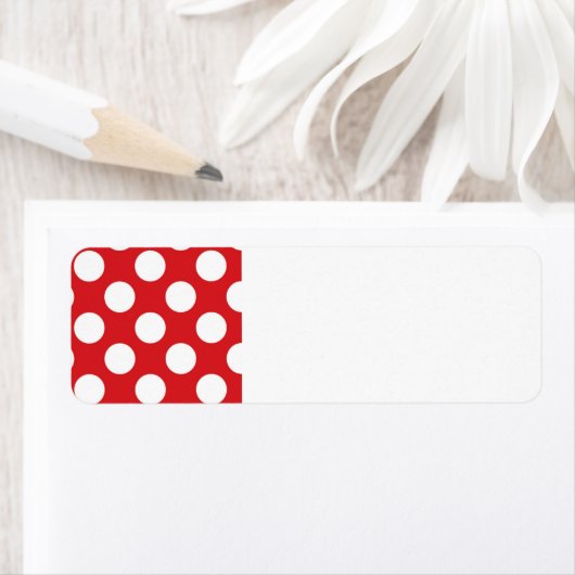 136 ROTE WEISSE POLKA-DOTS PUNKT-PATTERN-BACKGROU (Insitu)