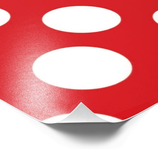 136 ROTE WEISSE POLKA-DOTS PUNKT-PATTERN-BACKGROU FOTODRUCK (Ecke)