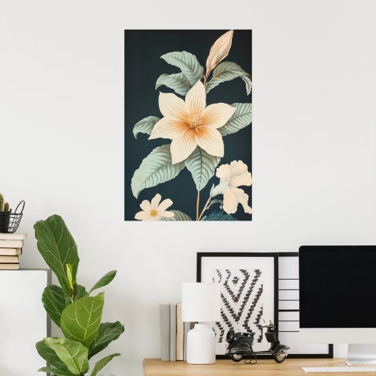 1374 Floral Poster (Heimbüro)