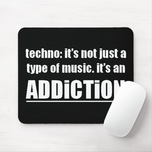 13770 Techno-Typ Musik Sucht Motto Präferenz Mousepad (Mit Mouse)