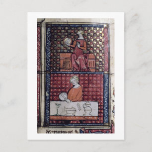 137-0011409/1 Sitzende Frau mit Taube und Mann c Postkarte