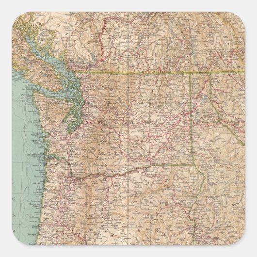 13839 Wash, Ore, Ida Quadratischer Aufkleber (Vorderseite)