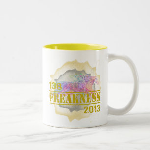 138th Preakness-PferdelaufenT - Shirt 2013 Zweifarbige Tasse