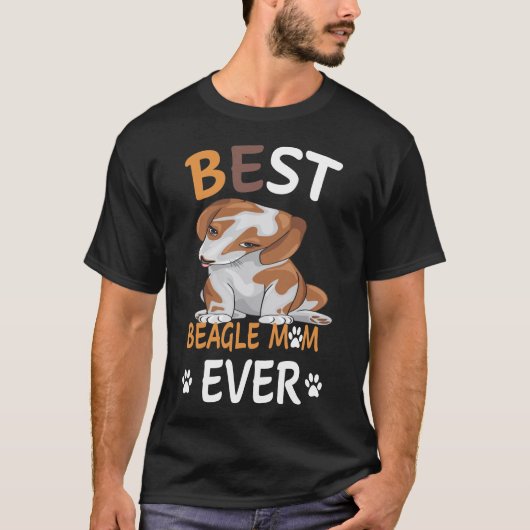 139 Beste Beagle-Mama je T-Shirt (Vorderseite)