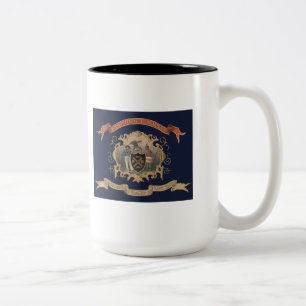 139th NY freiwillige Infanterie-Regimentsflagge Zweifarbige Tasse