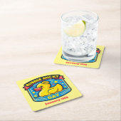 13.01. - Gummi Ducky Day Rechteckiger Pappuntersetzer (Vor Ort)