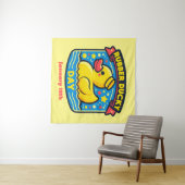 13.01. - Gummi Ducky Day Wandteppich (Beispiel (Horizontal))