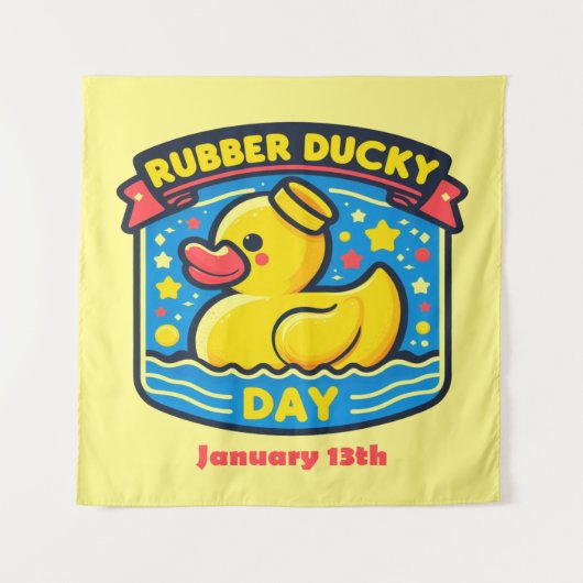 13.01. - Gummi Ducky Day Wandteppich (Vorderseite)