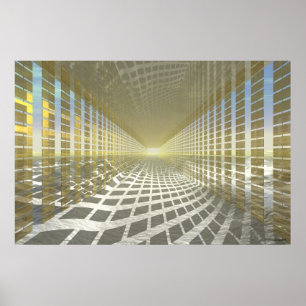 #13-02 Gold Hall: Luftraum-Reflexions-Halle Poster