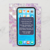 13. 14. 15. 18. 21. Handy Geburtstag Einladung (Vorne/Hinten)