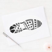 13.1 (1/2 Marathon) Running Shoe Ovaler Aufkleber (Umschlag)