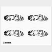 13.1 (1/2 Marathon) Running Shoe Ovaler Aufkleber (Blatt)