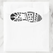 13.1 (1/2 Marathon) Running Shoe Ovaler Aufkleber (Tasche)