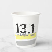 13.1 Die bessere Hälfte - Halbmarathonläufer Pappbecher (Vorderseite)