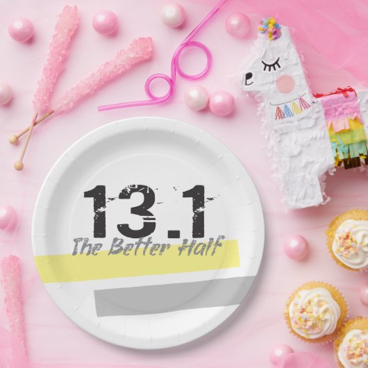 13.1 Die bessere Hälfte - Halbmarathonläufer Pappteller (Party)