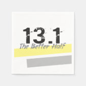 13.1 Die bessere Hälfte - Halbmarathonläufer Serviette (Vorderseite)