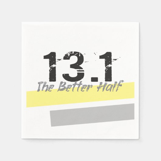 13.1 Die bessere Hälfte - Halbmarathonläufer Serviette (Vorderseite)