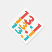 13.1 Halbmarathon-Läufer Rot-Orange aquamarin Serviette (Ecke)