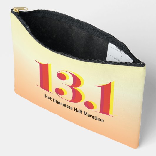 13.1 Halbmarathon mit fett gelbem roten Text Zubehörtasche (Offen)