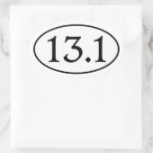 13,1 Halbmarathon Oval Ovaler Aufkleber (Tasche)
