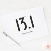 13,1 Halbmarathon Ovaler Aufkleber (Umschlag)