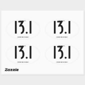 13,1 Halbmarathon Ovaler Aufkleber (Blatt)