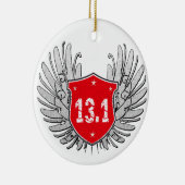 13,1 Halbmarathon-Schild Keramikornament (Rechts)