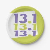 13,1 Halbmarathon themed Pappteller (Vorderseite)