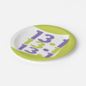 13,1 Halbmarathon themed Pappteller (Schrägansicht)