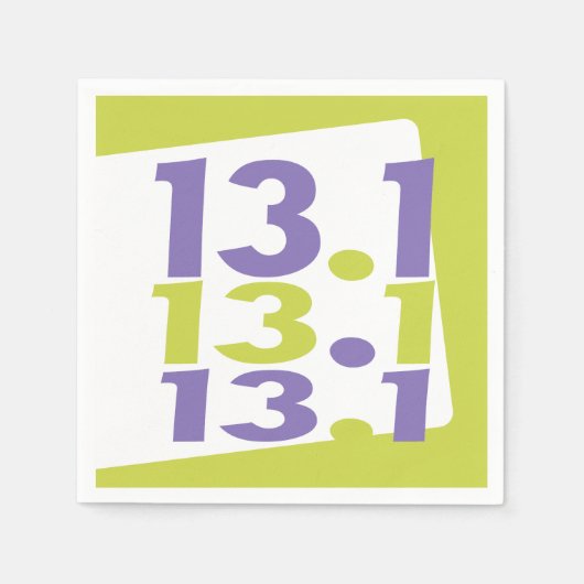 13,1 Halbmarathon themed Serviette (Vorderseite)