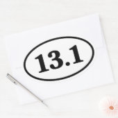 13.1 Halbmarathon-Wettkampfsieg Ovaler Aufkleber (Umschlag)