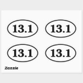 13.1 Halbmarathon-Wettkampfsieg Ovaler Aufkleber (Blatt)