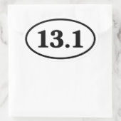 13.1 Halbmarathon-Wettkampfsieg Ovaler Aufkleber (Tasche)